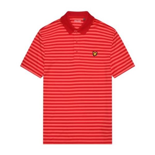 Lyle & Scott Bred Rand Golf Polo Skjorta Red, Herr