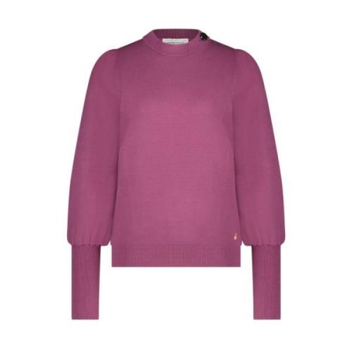 Fabienne Chapot Lila Rund Hals Pullover Purple, Dam