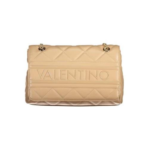 Valentino by Mario Valentino Beige Handväska med Kedjehandtag och Kont...