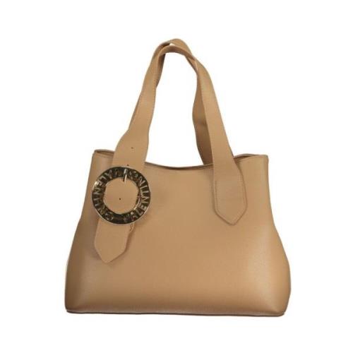 Valentino by Mario Valentino Beige Handväska med Dubbla Handtag och Ju...