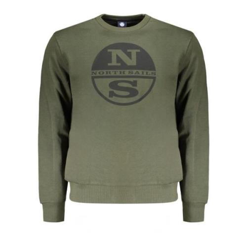 North Sails Grön Långärmad Sweatshirt med Tryck Green, Dam