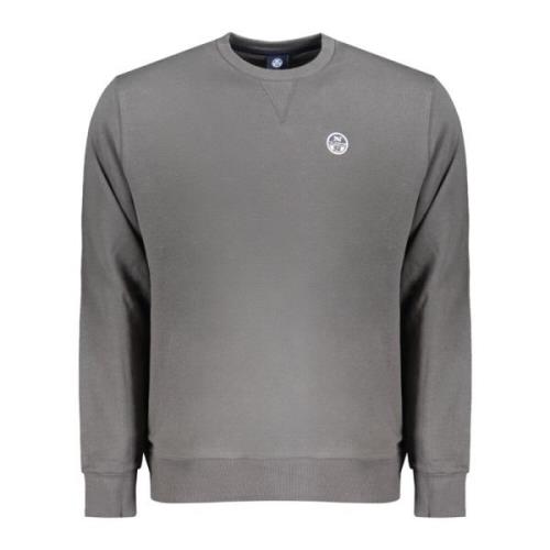 North Sails Grå Långärmad Sweatshirt med Logotyp Gray, Dam