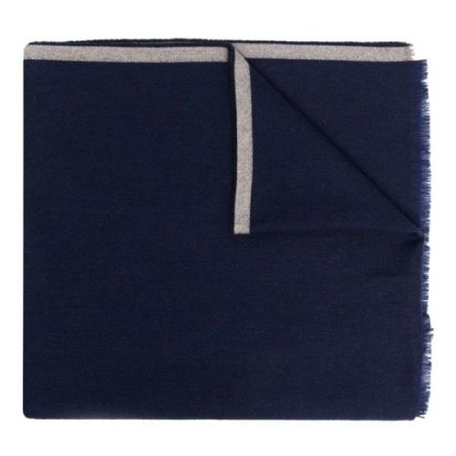 Brunello Cucinelli Lyxig Ull Kashmir Scarf Italien Blue, Herr