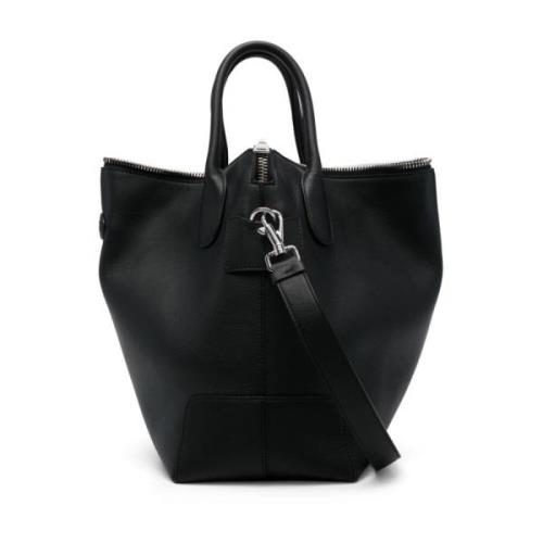 Tod's Svart läder axelväska Black, Dam