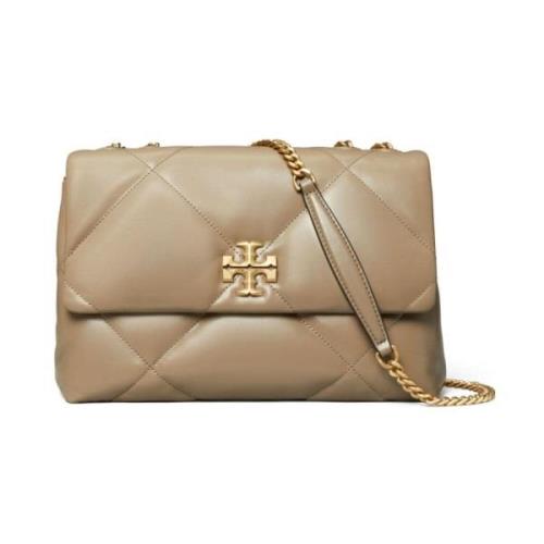 Tory Burch Diamantquiltad axelväska Beige, Dam