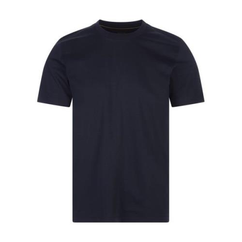 Hugo Boss Blå T-shirt med merceriserad finish Blue, Herr