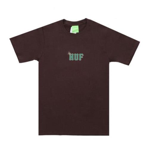 HUF Sideline Tee Chocolate T-shirt Brown, Herr