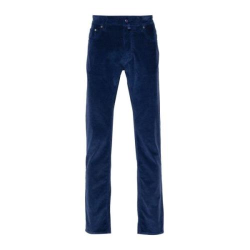 Jacob Cohën Slim Fit Marinblå Corduroy Jeans Blue, Herr