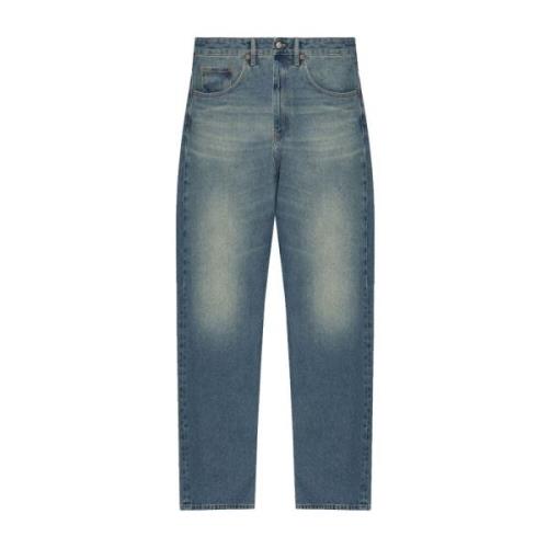 MM6 Maison Margiela Blå Denim Jeans med Logopatch Blue, Herr