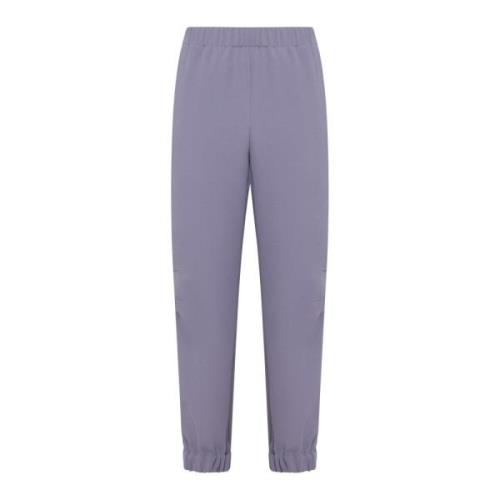 Dries Van Noten Lila elastiska midjbyxor med fickor Purple, Dam