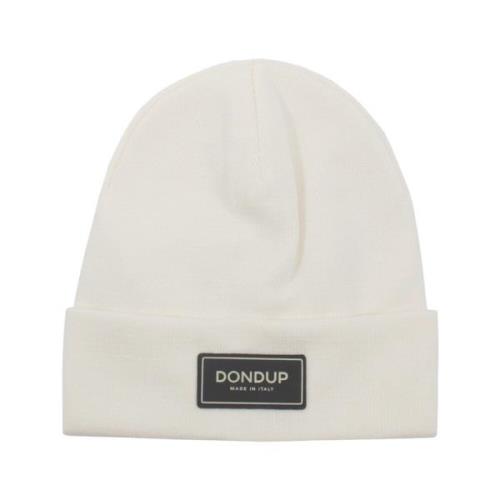 Dondup Stickad Vit Logotyp Patch Mössa White, Herr