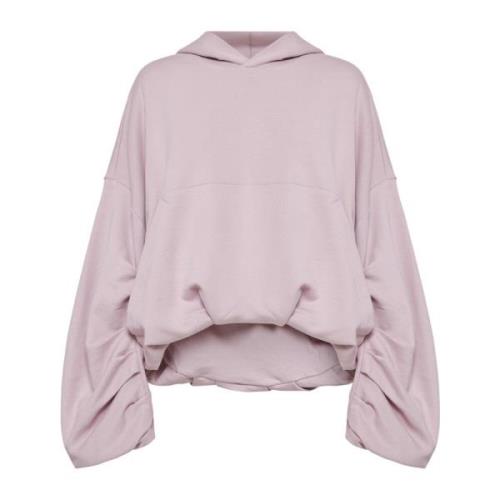 Dries Van Noten Oversized Pink Cotton Hoodie Sweaters Purple, Dam