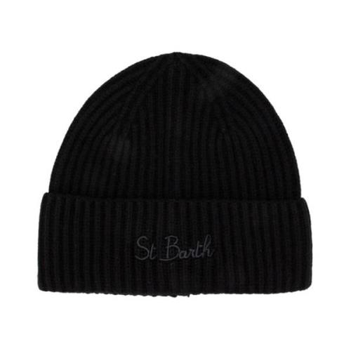 MC2 Saint Barth Stickad Beanie Mössa för Vinterstil Black, Dam