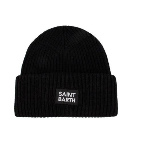 MC2 Saint Barth Vinter Ribbstickad Beanie Mössa Black, Herr