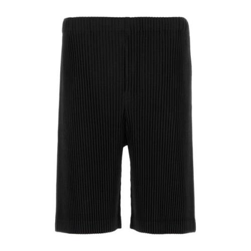 Issey Miyake Stiliga svarta Bermuda shorts Black, Herr