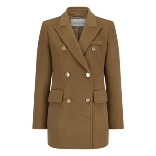 Milestone Neptune Dubbelknäppt Blazer Brown, Dam