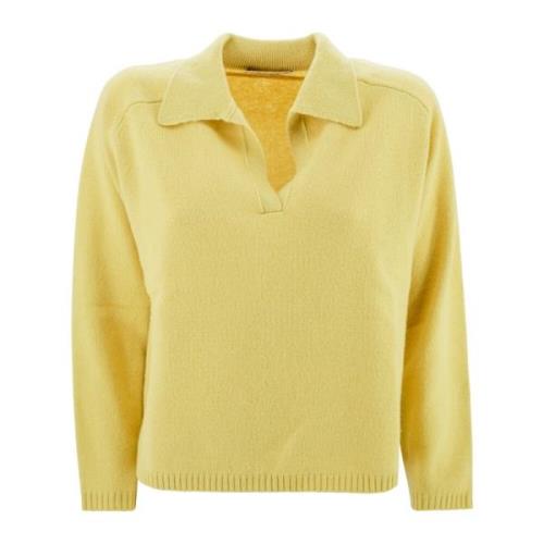 Kangra Merinoull Polo Jumper Gul Yellow, Dam