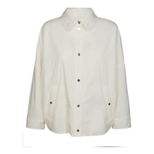 Herno Huvtröja Overshirt Låda Stil White, Dam