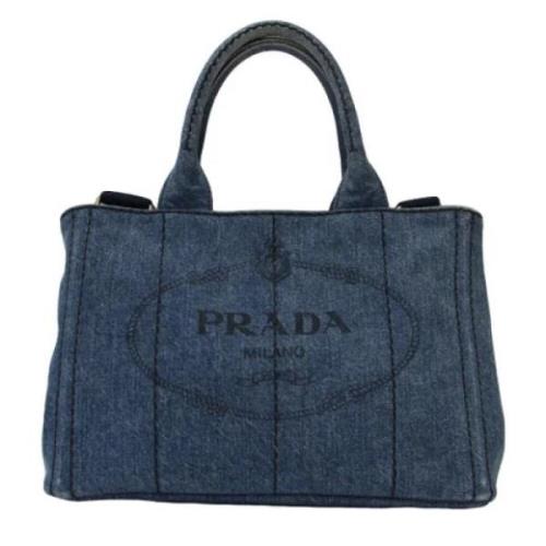 Prada Vintage Pre-owned Denim prada-vskor Blue, Dam