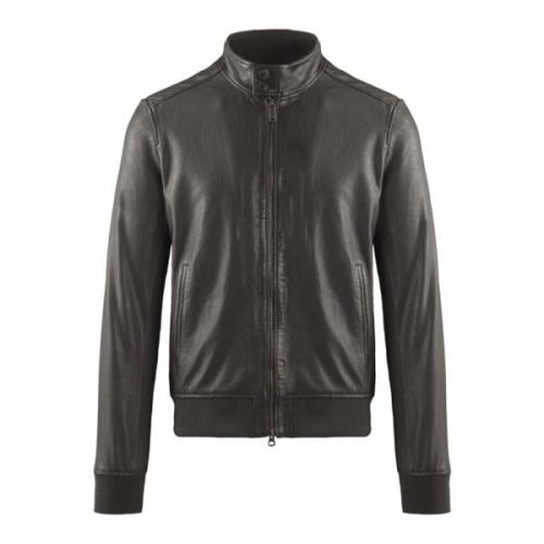 BomBoogie Leather Jackets Brown, Herr