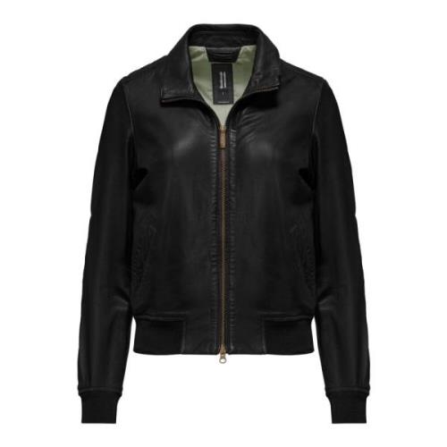 BomBoogie Leather Jackets Black, Dam