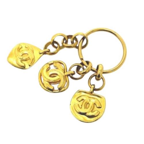 Chanel Vintage Pre-owned Metall nyckelhllare Yellow, Dam