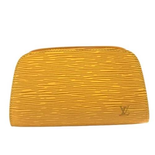 Louis Vuitton Vintage Pre-owned Laeder kuvertvskor Yellow, Dam