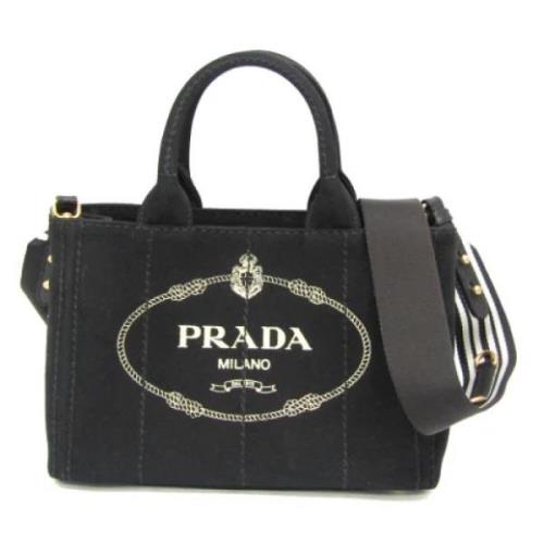 Prada Vintage Pre-owned Canvas prada-vskor Black, Dam