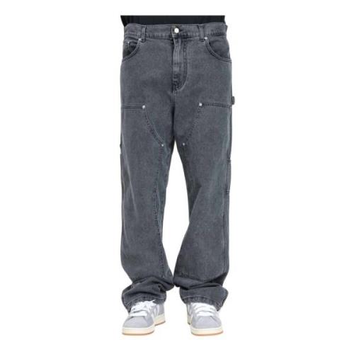 Garment Workshop Cargo Jeans med flera fickor Black, Herr