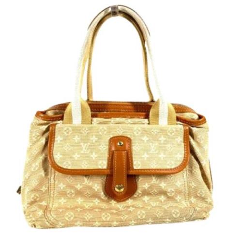 Louis Vuitton Vintage Pre-owned Tyg louis-vuitton-vskor Beige, Dam