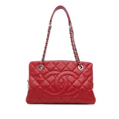 Chanel Vintage Pre-owned Laeder totevskor Red, Dam