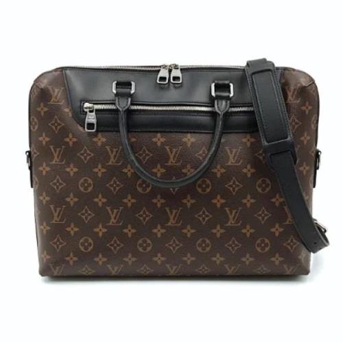 Louis Vuitton Vintage Pre-owned Belagd canvas handvskor Brown, Dam