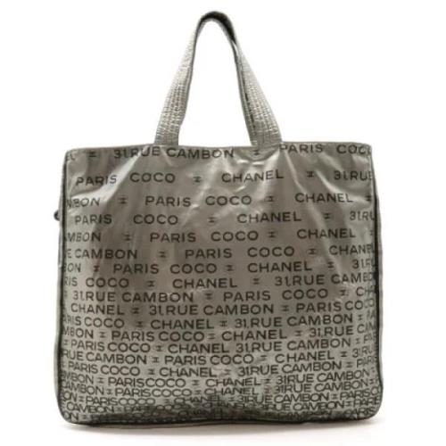 Chanel Vintage Pre-owned Nylon totevskor Gray, Dam