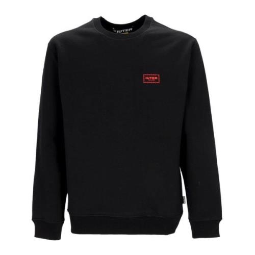 Iuter Svart Chain Crewneck Sweatshirt Snygg Black, Herr