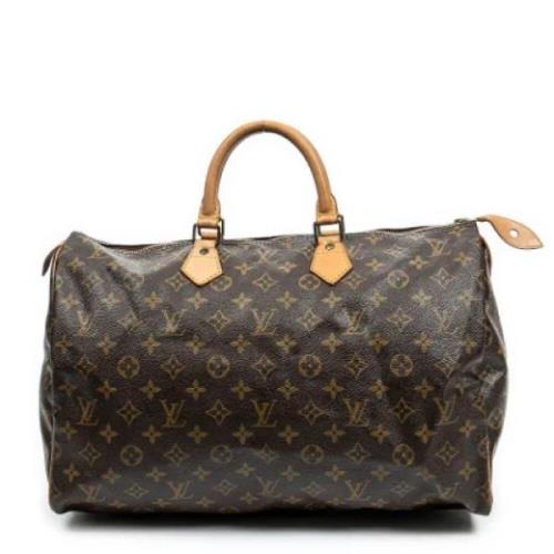 Louis Vuitton Vintage Pre-owned Belagd canvas handvskor Brown, Dam