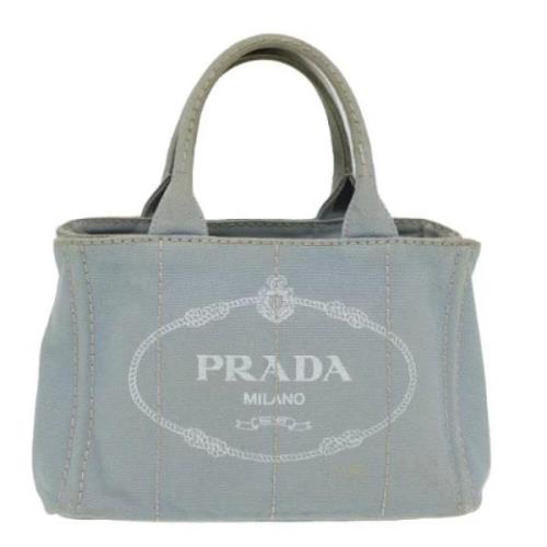 Prada Vintage Pre-owned Canvas prada-vskor Blue, Dam