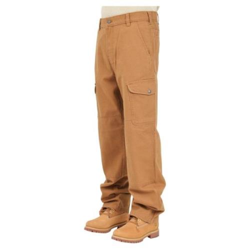 Dickies Bruna Cargo Jeans Avslappnad Stil Höst Brown, Herr