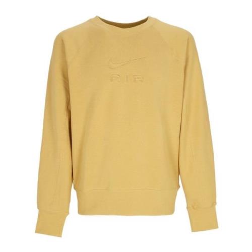 Nike Lätt Crewneck Sweatshirt Air French Terry Yellow, Herr