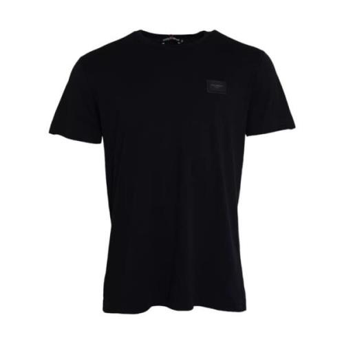 Dolce & Gabbana Svart Bomull Logo T-shirt Black, Herr