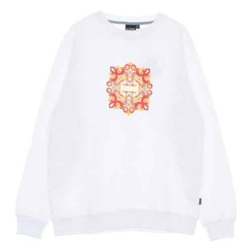 Dolly Noire Vit Crewneck Sweatshirt med Maioliche Logo White, Herr