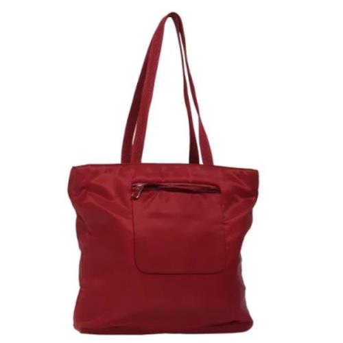 Prada Vintage Pre-owned Nylon axelremsvskor Red, Dam