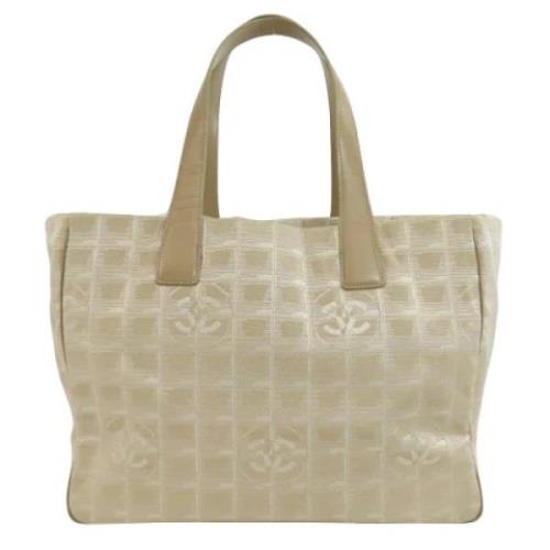 Chanel Vintage Pre-owned Tyg totevskor Beige, Dam