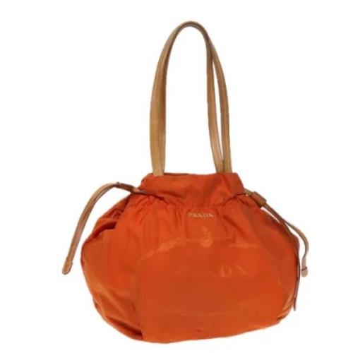 Prada Vintage Pre-owned Nylon prada-vskor Orange, Dam