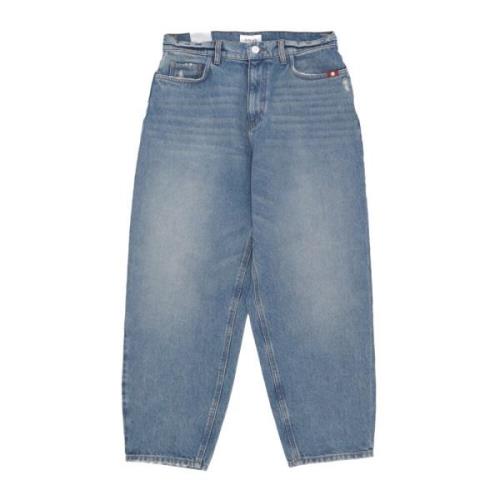 Amish Vintage Baggy Denim Jeans Blue, Dam