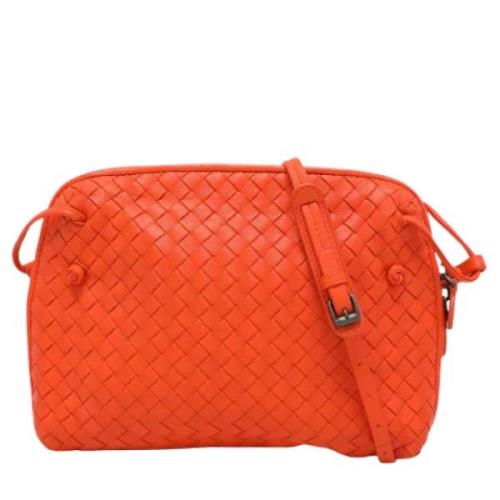 Bottega Veneta Vintage Pre-owned Laeder axelremsvskor Orange, Dam