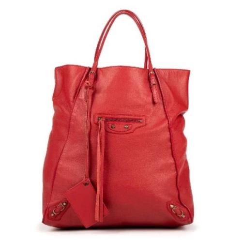 Balenciaga Vintage Pre-owned Laeder axelremsvskor Red, Dam