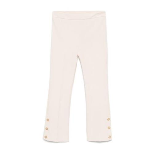 Twinset Vita Cropped Byxor med Chic Detaljer White, Dam