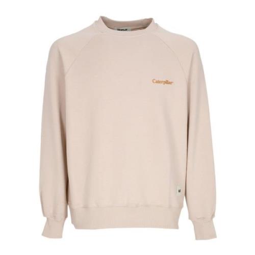 CAT Lätt Raglan Crewneck Sweatshirt Elfenben Kräm Beige, Herr