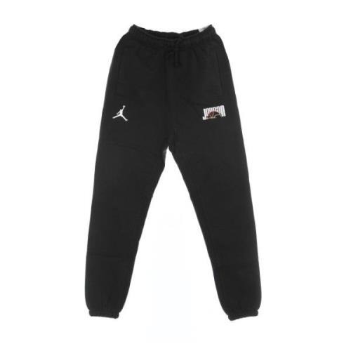 Jordan Sportiga Fleece Tracksuit Byxor Svart/Vit Black, Herr