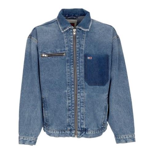 Tommy Hilfiger Oversized Postman Denim Jacka Herr Jeans Blue, Herr